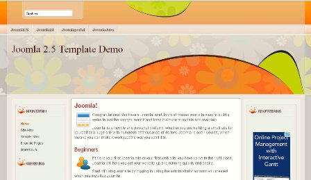 Free Happy Flowers Joomla 2.5 Template