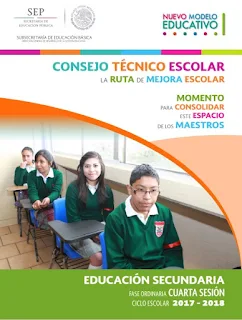 Guías de Consejo Técnico Escolar - Cuarta Sesión - Preescolar, Primaria y Secundaria