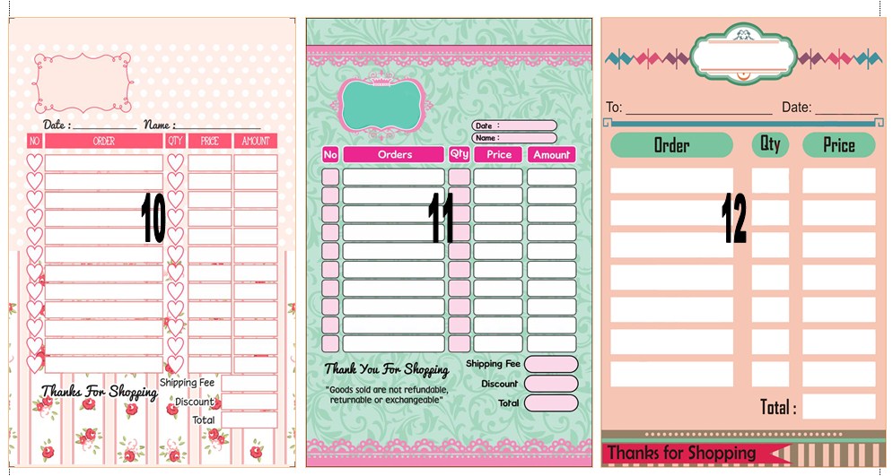 Contoh Desain Nota