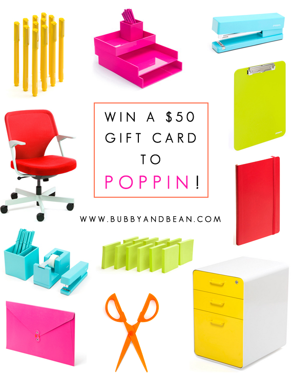 Win a $50 Gift Card to Poppin from Bubby and Bean!