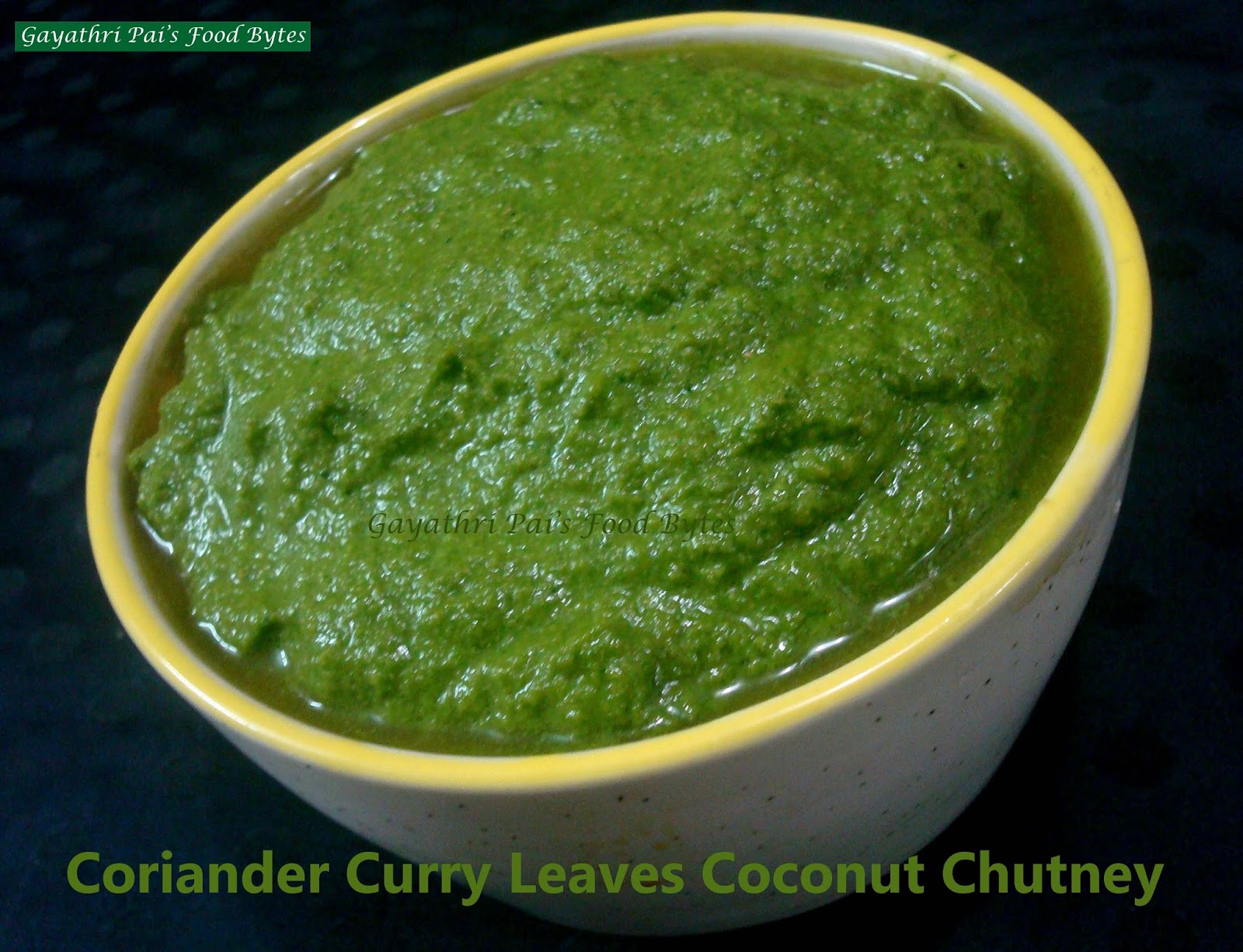 Gayathri Pai's Food Bytes Spicy Coriander Leaves Curry Leaves