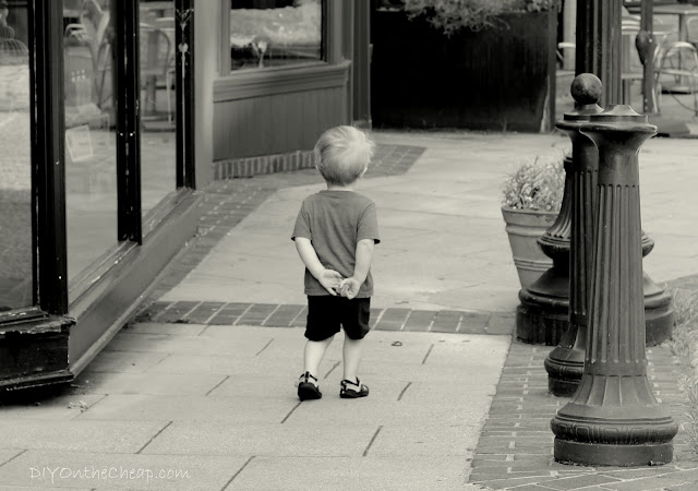 Cute boy walking