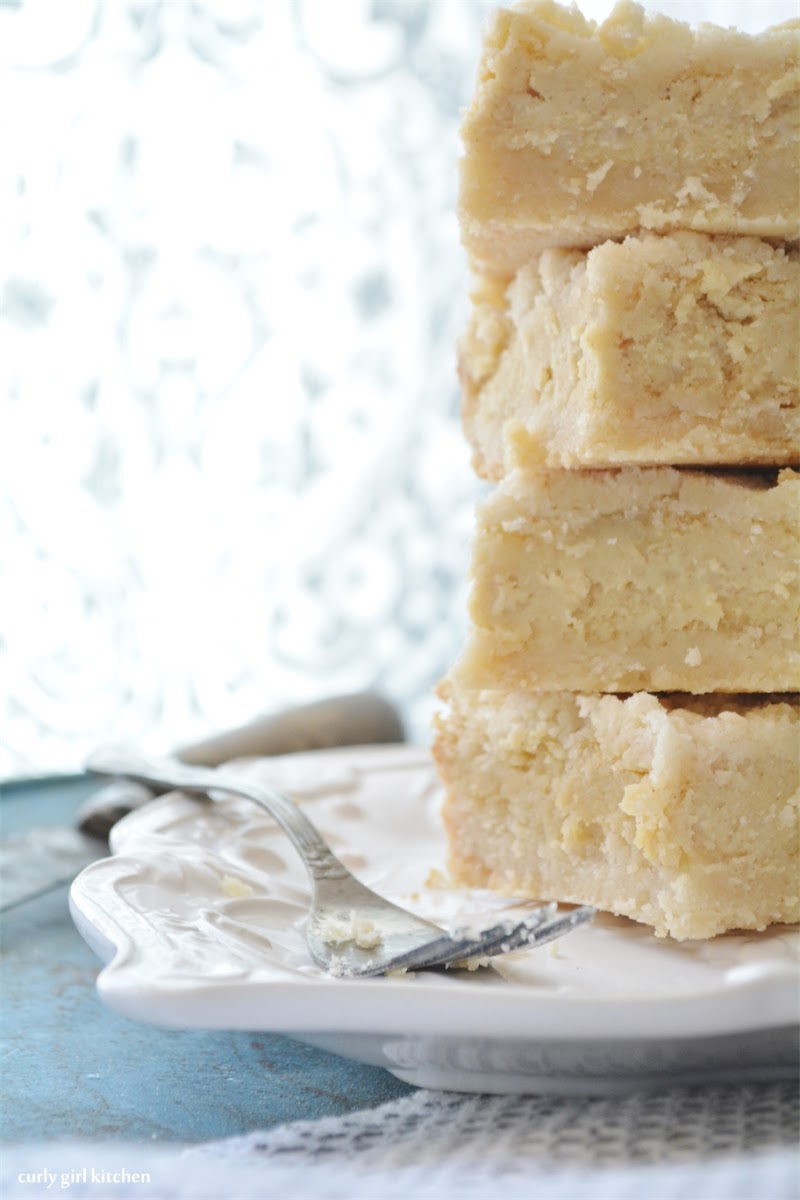 Curly Girl Kitchen Almond Cream Cheese Shortbread Bars
