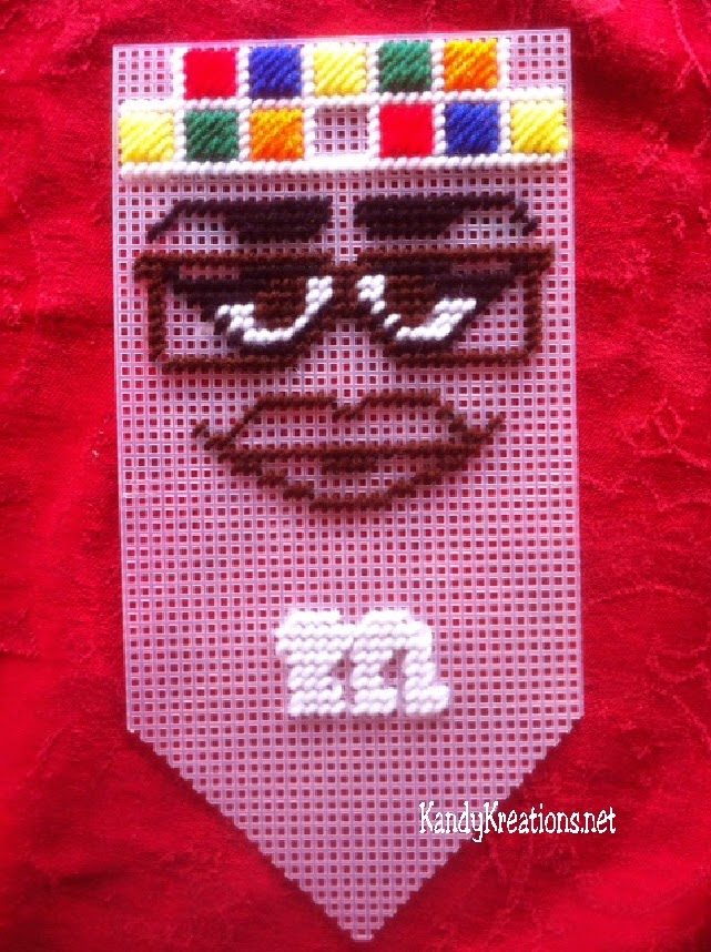 Mrs. Brown M&M Character Plastic Canvas Pattern