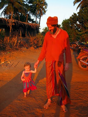 Foreigner from Switzerland with his cute daughter