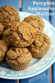 Healthy Pumpkin Applesauce Muffins - gluten free, vegan, low fat, sugar free