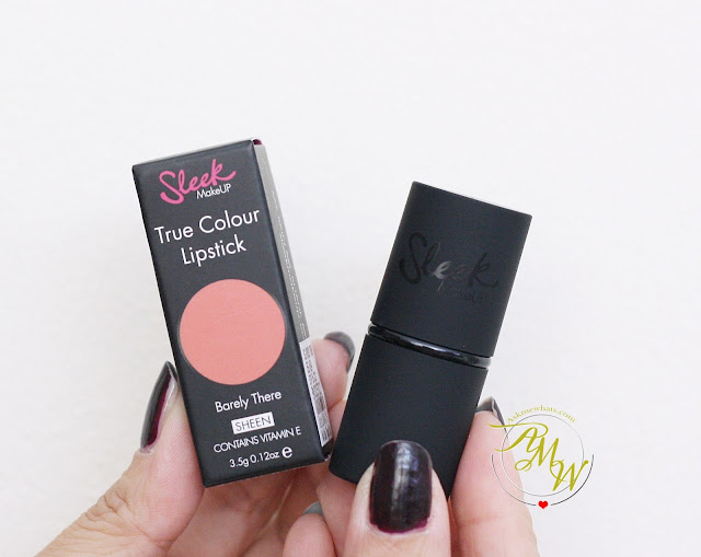 a photo of Sleek MakeUP True Colour Lipstick Barely There Review