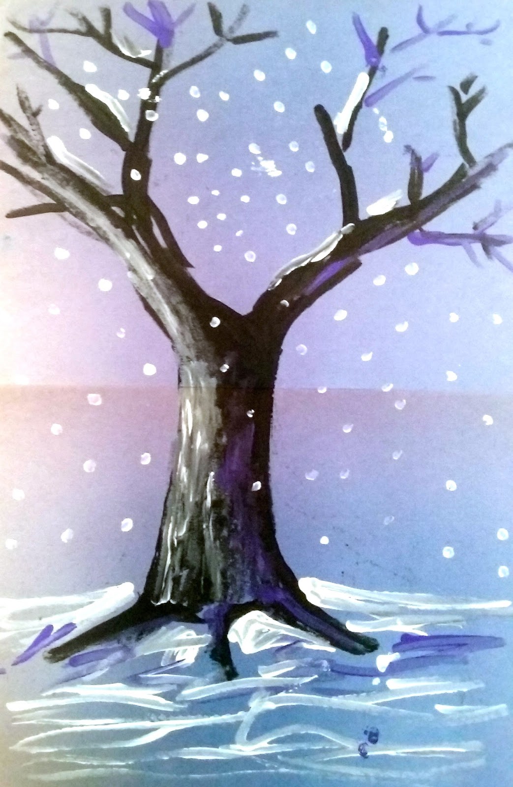 Angie Villa Art & Education Easy Winter Themed Art Lesson Ideas