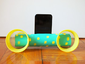 painted diy ipod cardboard roll speakers