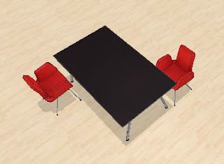 Pozycja unikania kontaktu przy stole