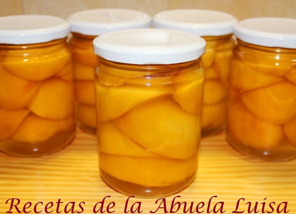 MELOCOTÓN EN ALMIBAR CASERO Recetas de la Abuela Luisa