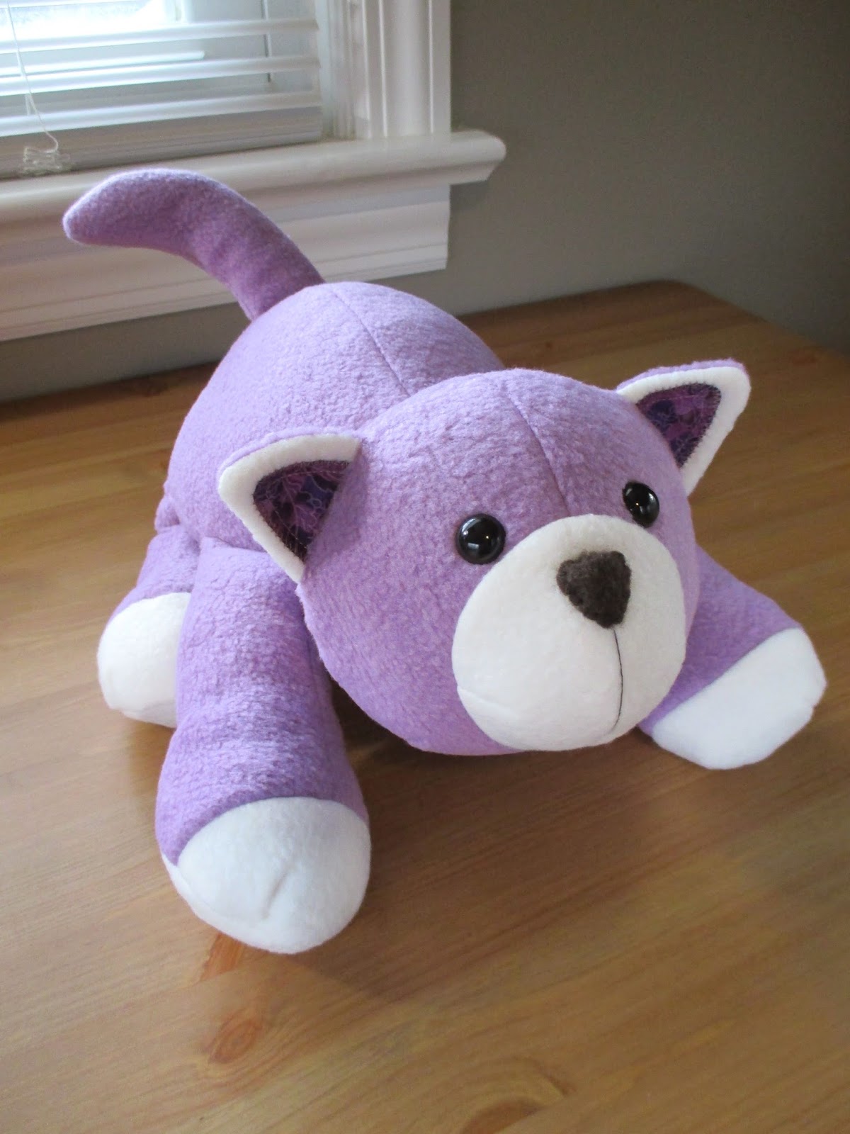 Fleece Menagerie Purple  Cat  SOLD 