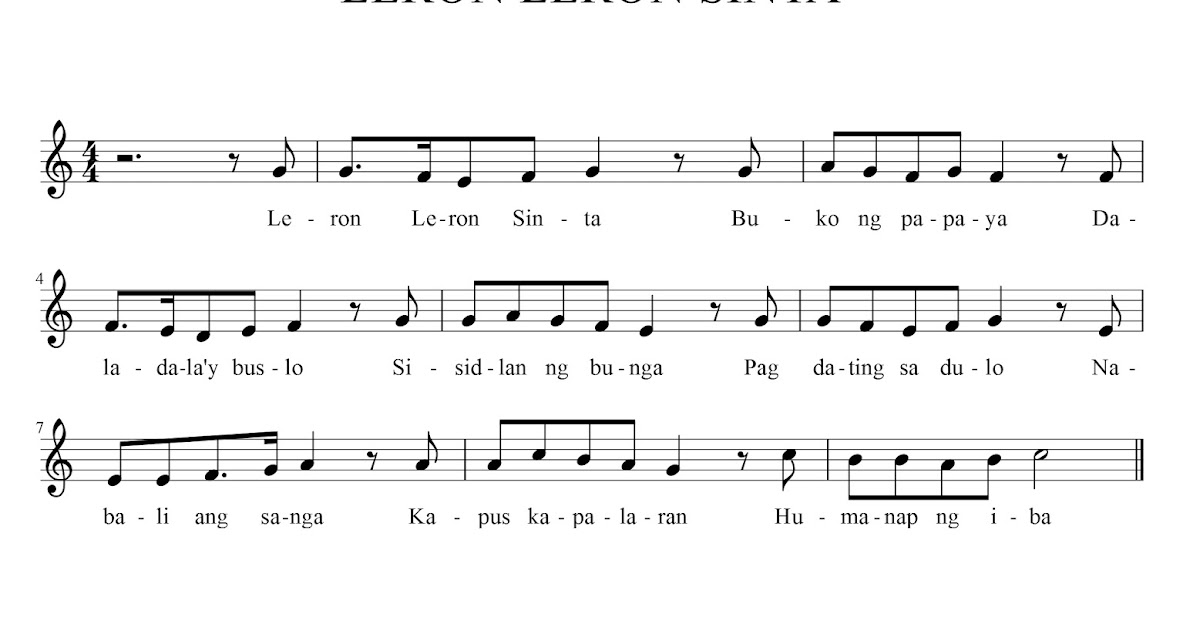 music-sheets-leron-leron-sinta