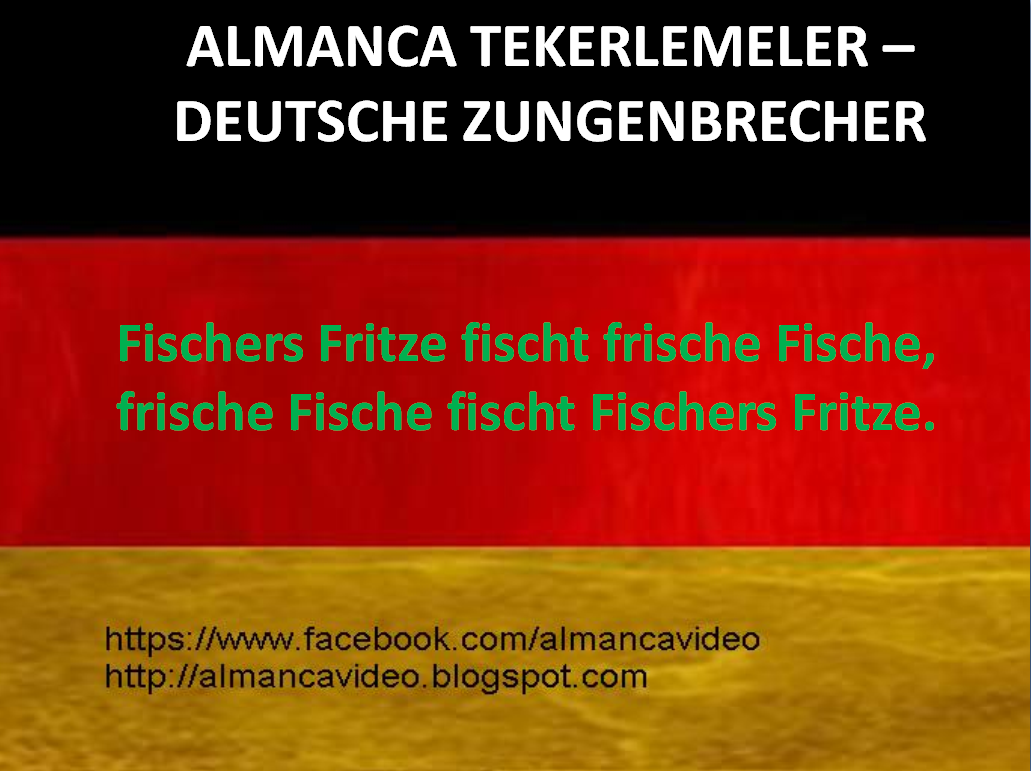 Almanca Öğrenme Videoları ve Dersleri: Deutsche Zungenbrecher - Almanca
