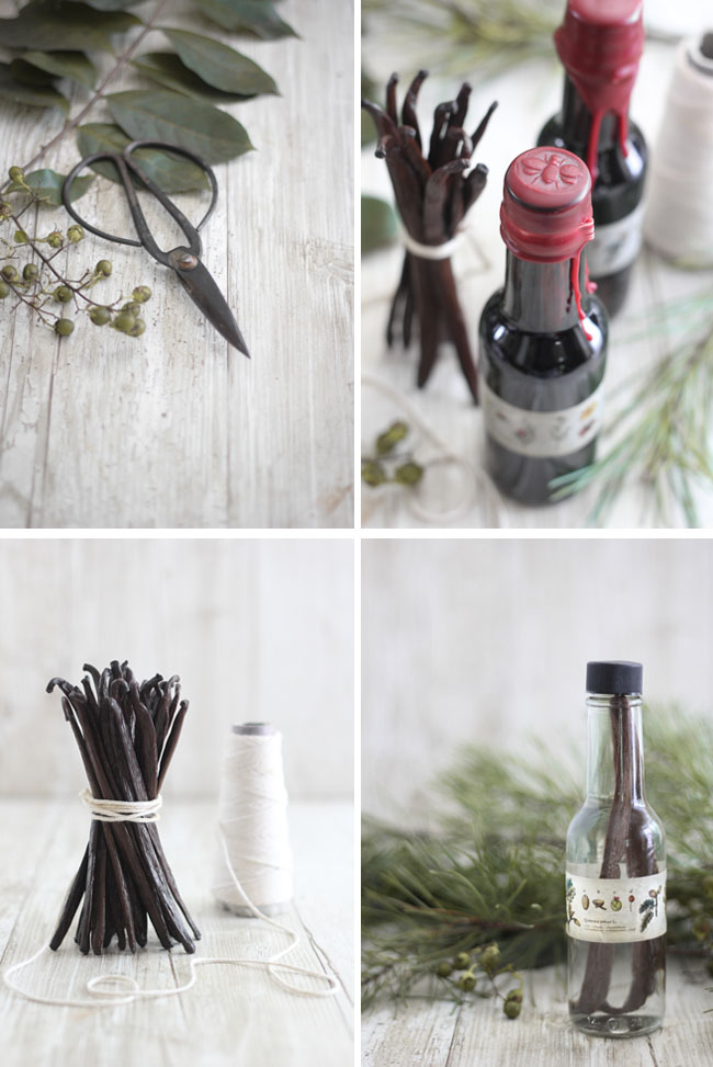 Homemade Vanilla Extract in Wax-Sealed Bottles