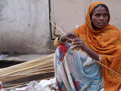 Basket weaver in Pushkar, Rajasthan