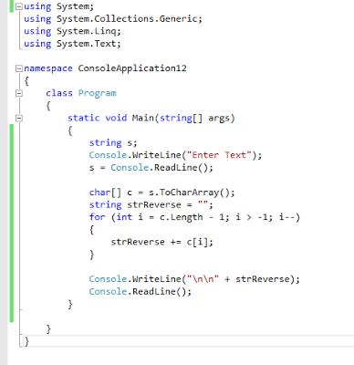Web and Mobile Apps Codeware: Logic to reverse a word string in c# ...