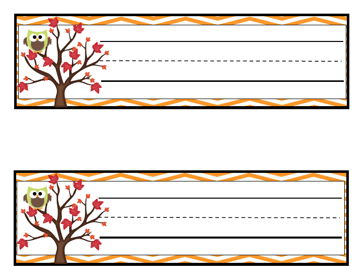 Learning With A Happy Heart Free Fall Themed Owl Name Tags Learning With A Happy Heart Free Fall Themed Owl Name Tags