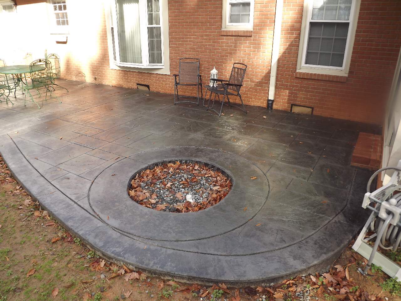 Atlantic Coast Concrete Custom Stamped Patio, Border, and Fire Pit