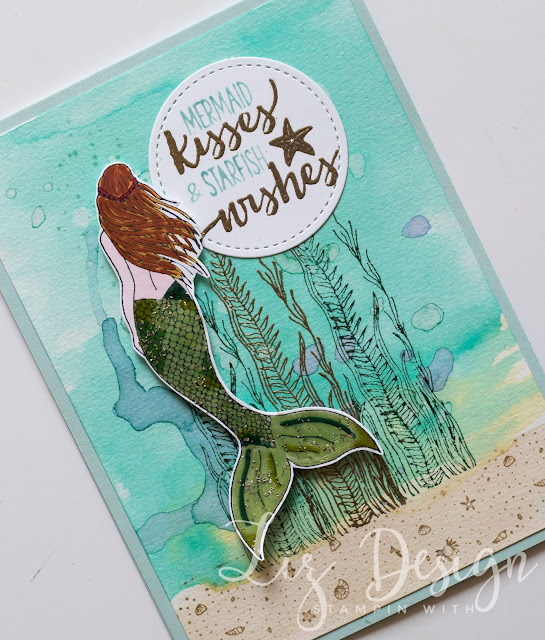 LizDesign: Stampin with Liz Design: Magical Mermaid Card!