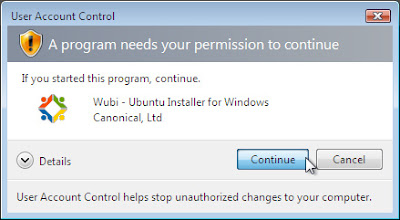 install ubuntu dengan wubi