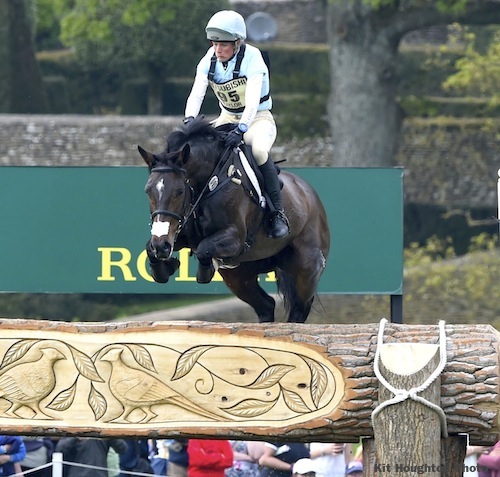 Izzy Taylor and Allercombe Ellie on cross-country at Badminton Horse Trials