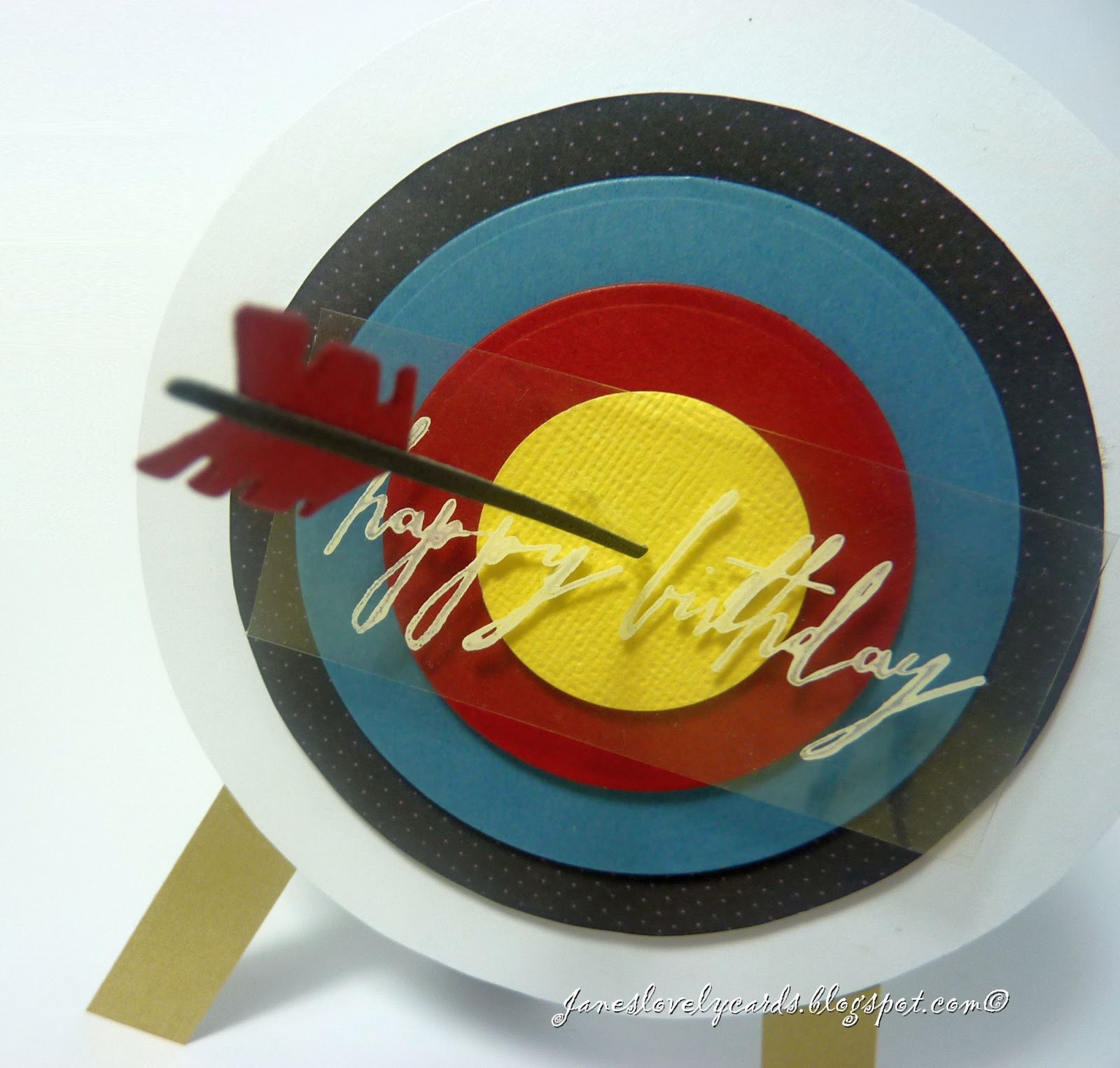 Jane's Lovely Cards Archery Birthday Card