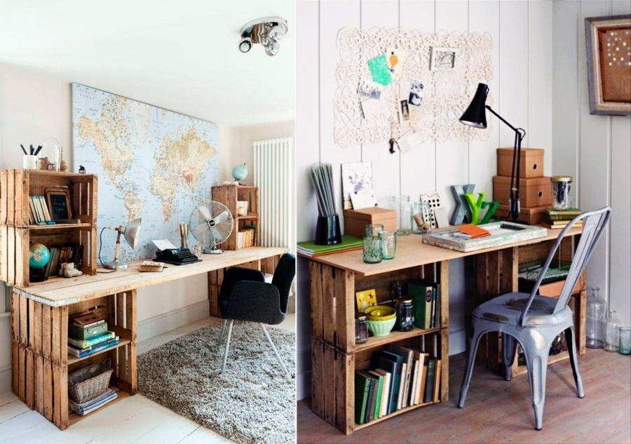 10 pomysłów na miejsce do pracy, biurko, desk, home office ideas