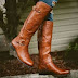 Buckle Mid-Calf Boots Flat Heel Shoes