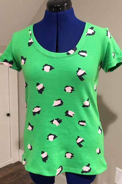 Deer and Doe Plantain Tee with fabric from My Fabric Designs