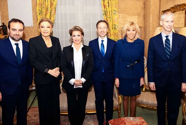Grand Duchess Maria Teresa and First Lady Brigitte Macron attended award ceremony at Institut de France