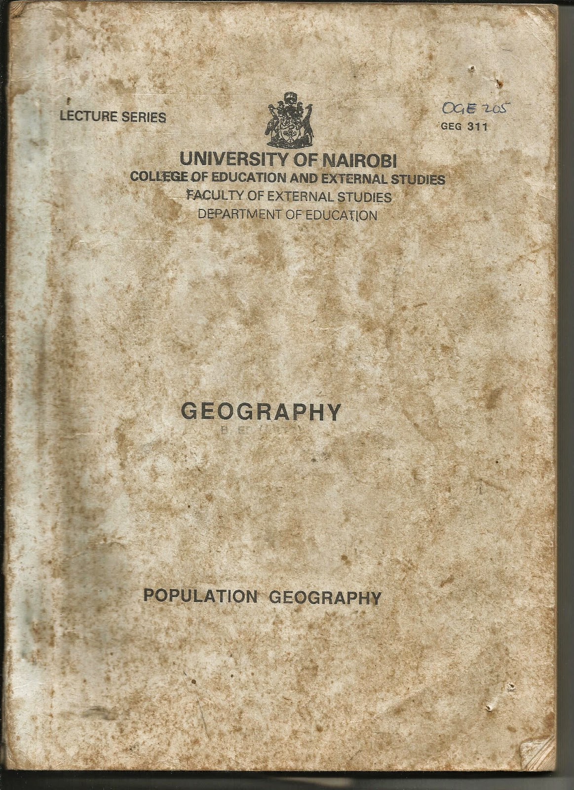 JAPHET MASATU BLOG Population Geography University Of Nairobi.