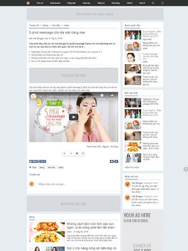 Giao diện blog cá nhân đẹp mẫu số 1
