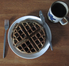 buckwheat waffles and birch syrup