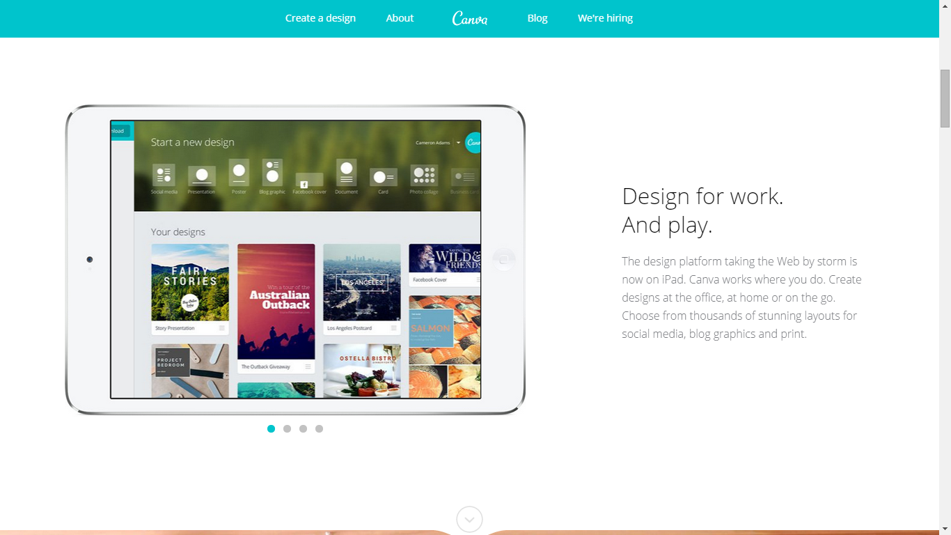 Canva is a simple drag and drop software tool