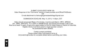 Catching Fire book trailer contest terms