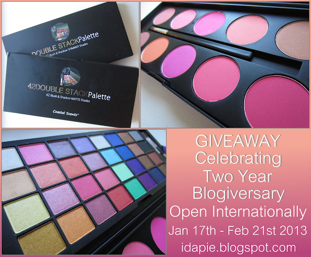 Giveaway Celagrating Two Years Blogiversary. Until February 21