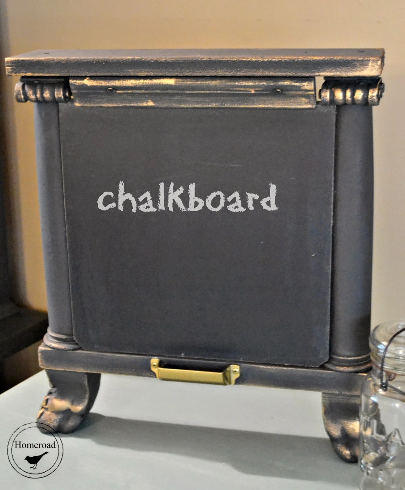 repurposed architectural chalkboard www.homeroad.net