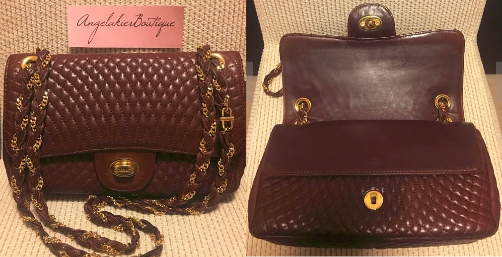 Vintage Bally Quilted Lambskin Bags Bally Double Flap Bag