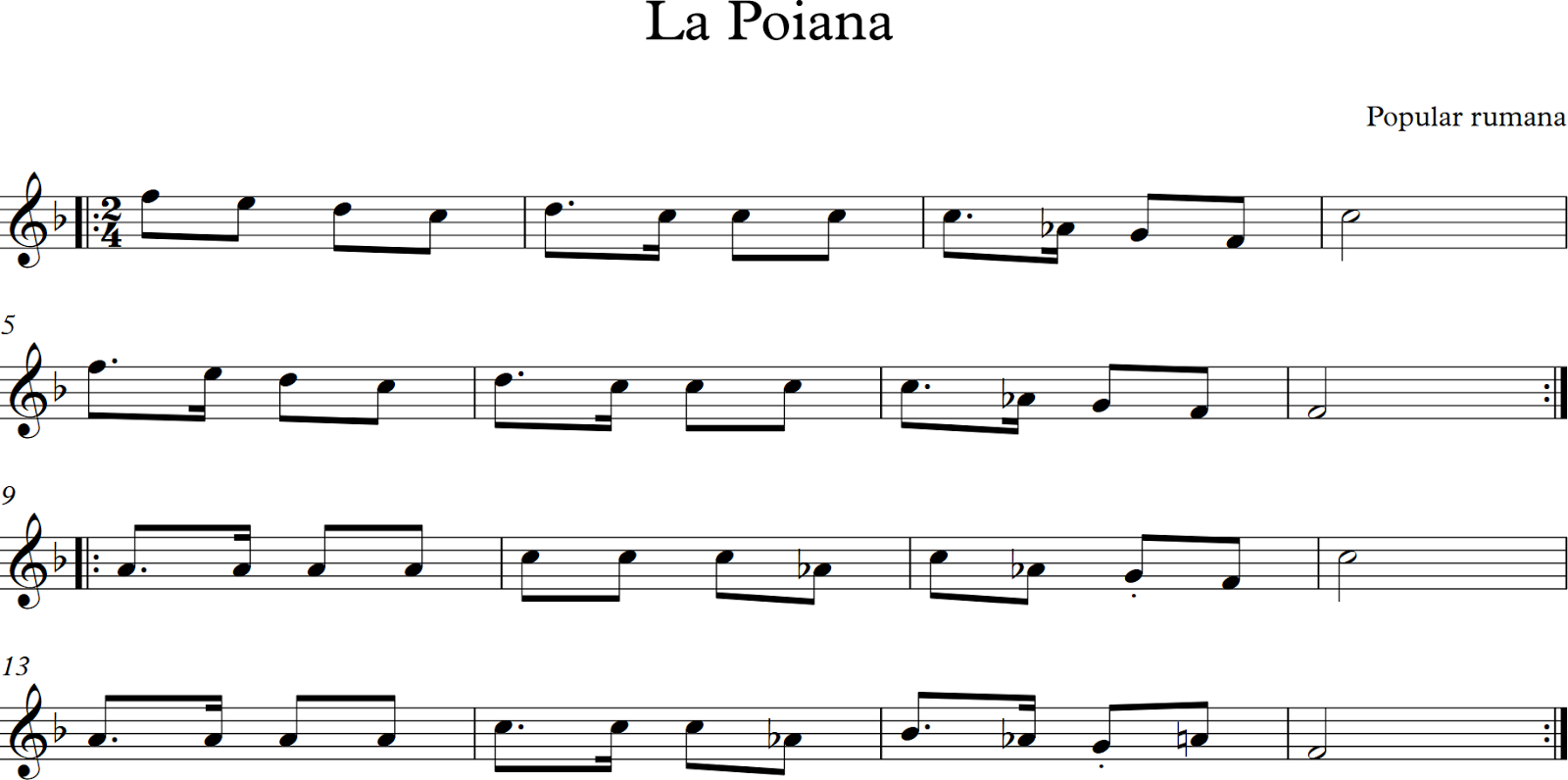 Descubriendo La Música Partituras Para Flauta Dulce O De Pico La Poiana