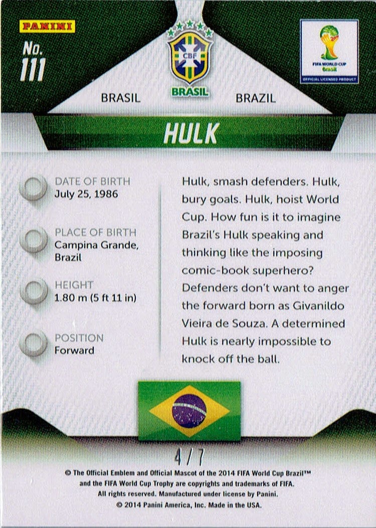 Base # 108 Thiago Silva Panini Prizm World Cup 2014 Brazil Brazil 