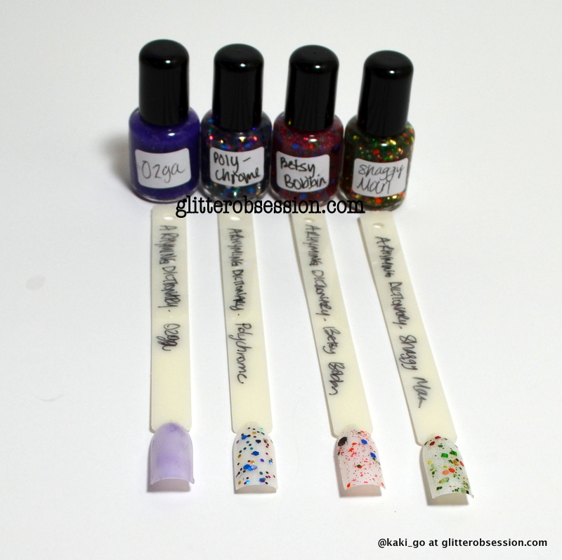 glitter obsession A Rhyming Dictionary Polishes Swatches & Review