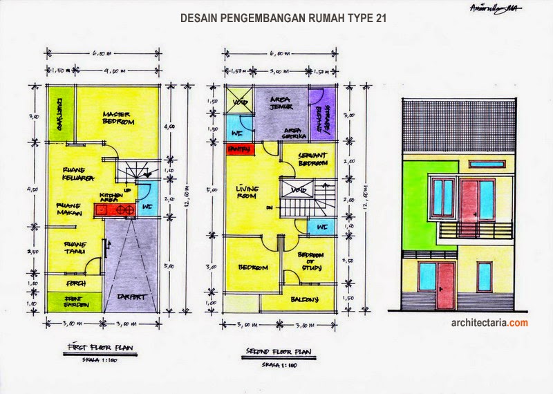 Desain Rumah  Minimalis  Type  21 