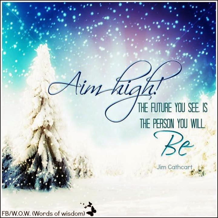 AIM HIGH! THE FUTURE YOU SEE. IS THE PERSON YOU WILL BE. - Quotes