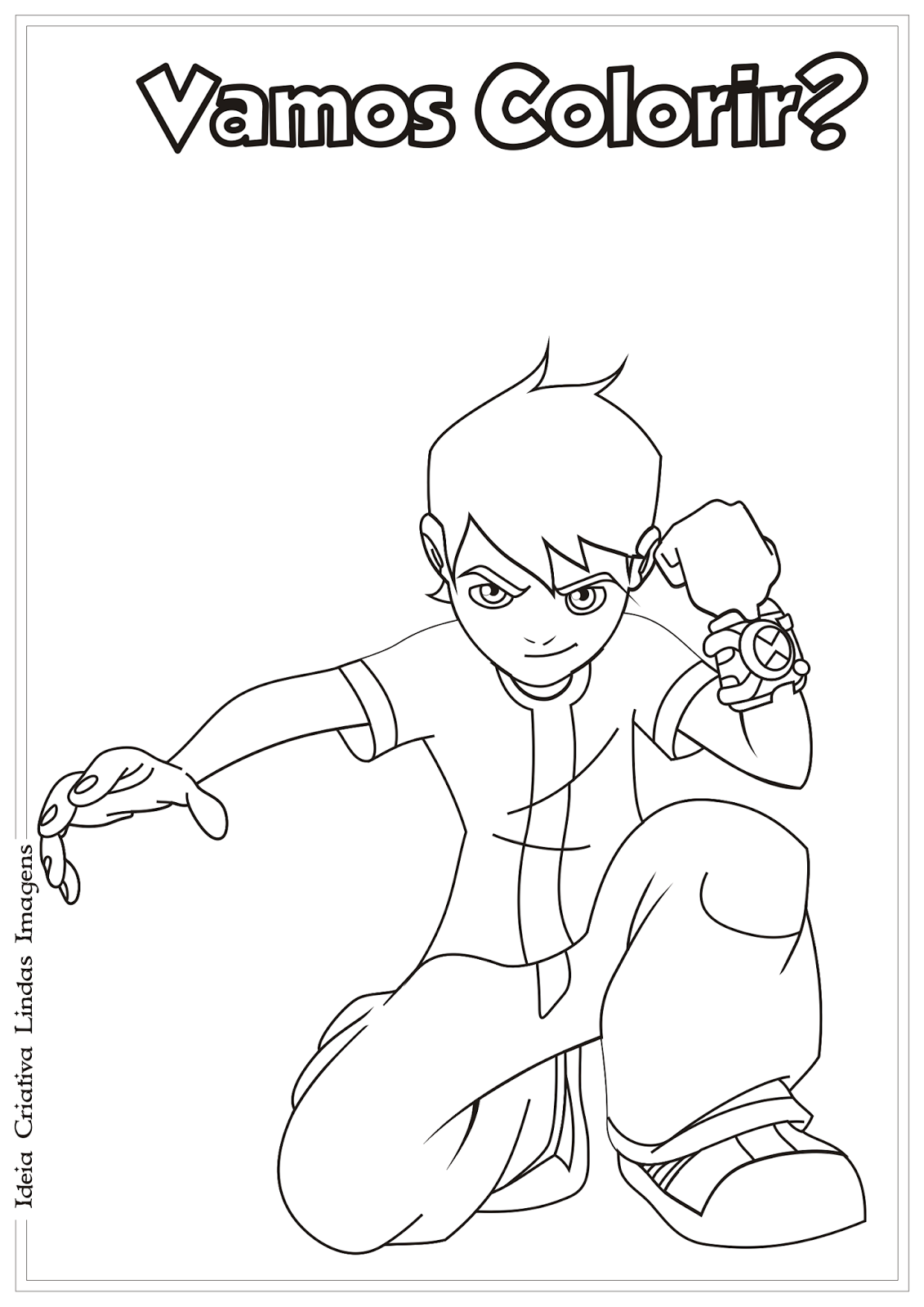 Ben 10 desenho para colorir