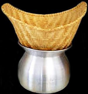 Image of sticky rice cooker (steamer) - bamboo basket