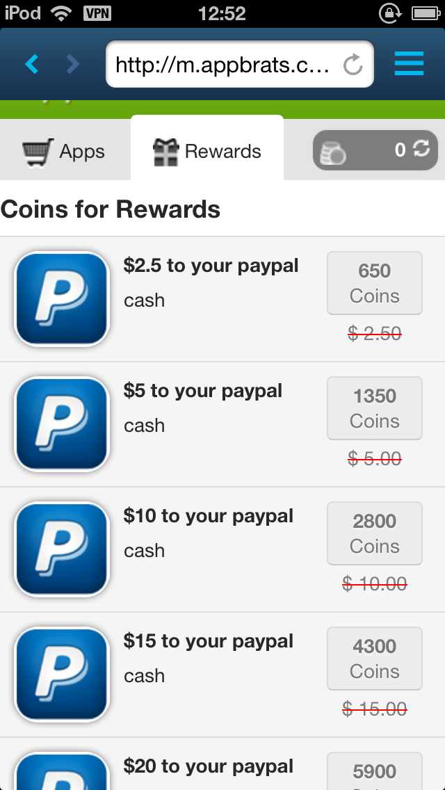 AppBrats Earn PayPal Cash By Downloading Free iOS Apps