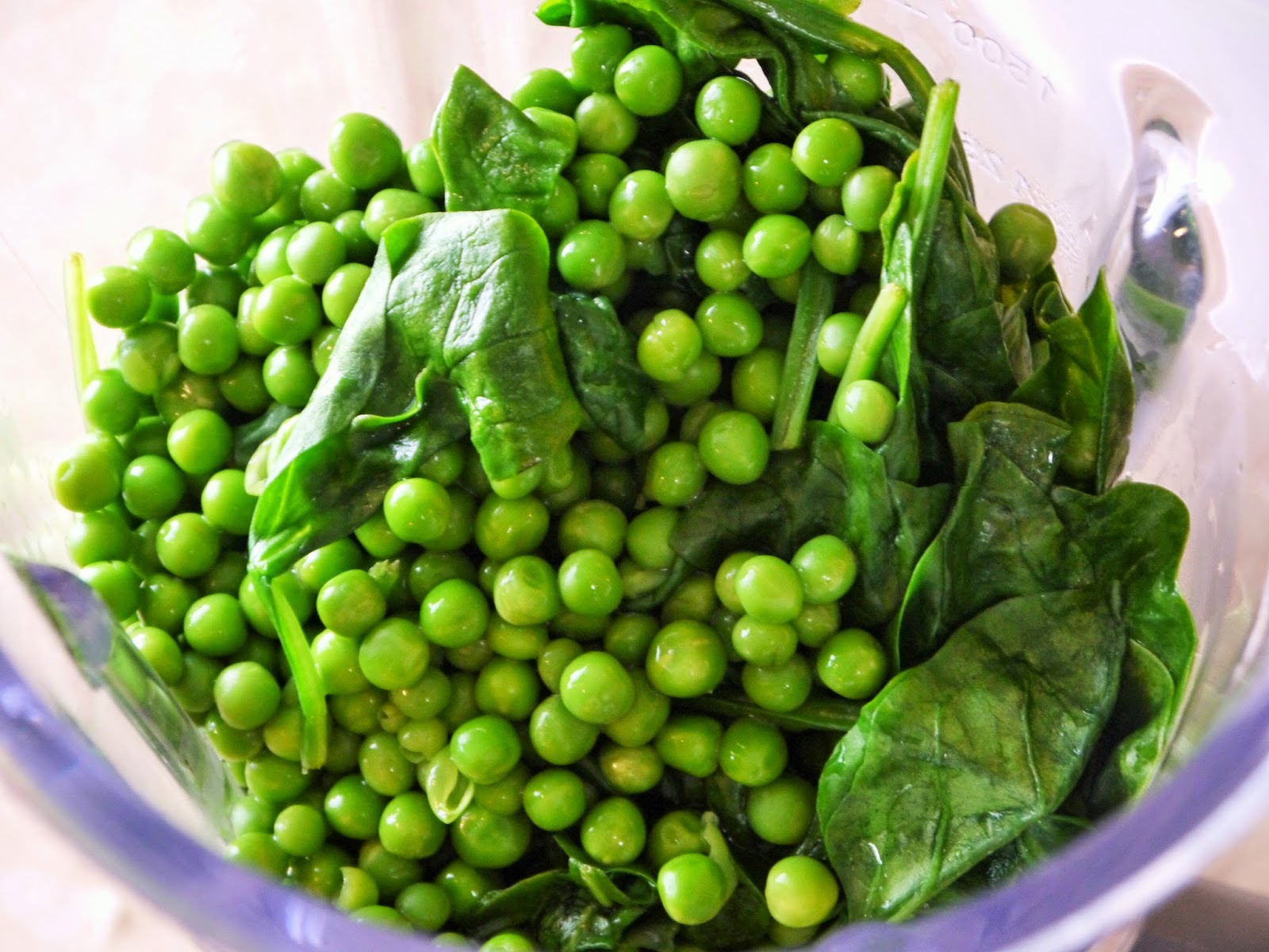 peas and spinach