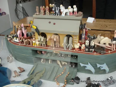 handmade Noah's Ark at The Highlight Gallery in Mendocino, California