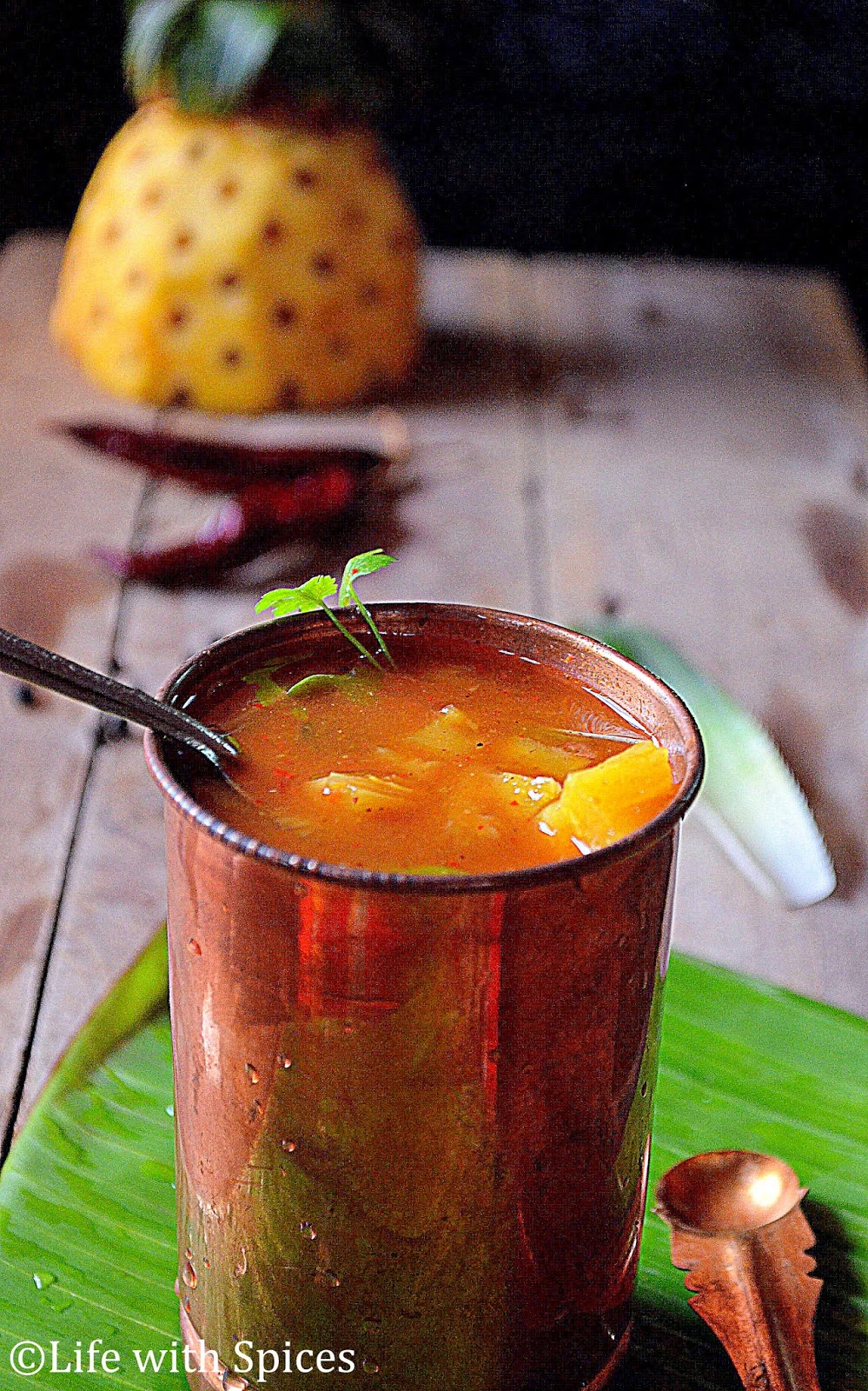 Life with spices PINEAPPLE RASAM South Indian Speciality